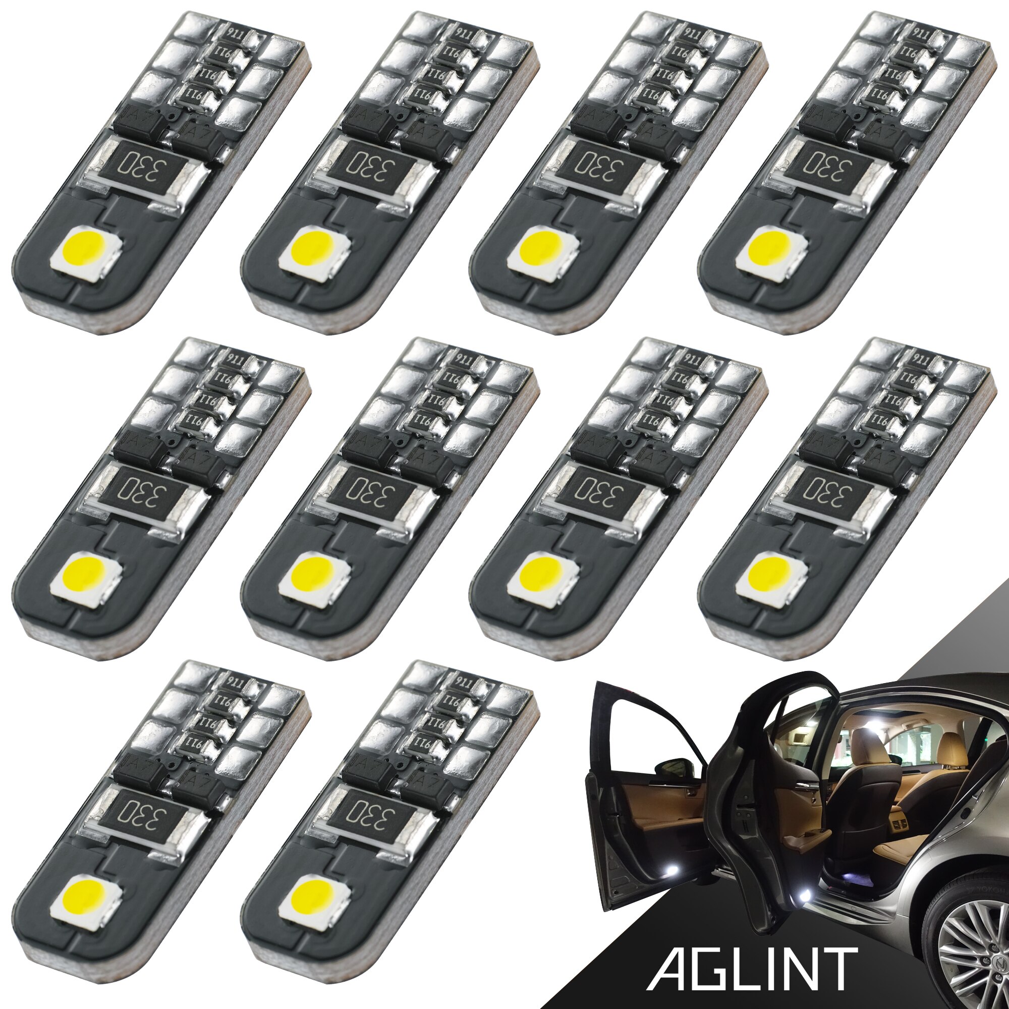 AGLINT 10PCS T10 194 168 W5W LED  CANBUS ..
